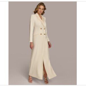 Donna Karan Cream Maxi Dress